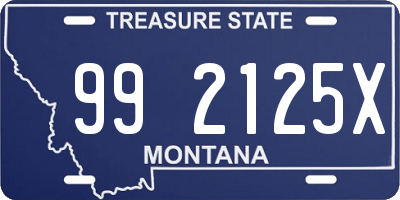 MT license plate 992125X