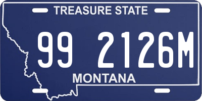 MT license plate 992126M