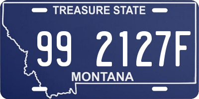 MT license plate 992127F