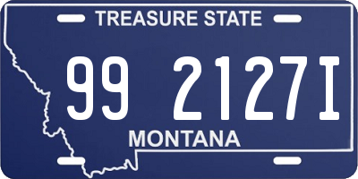 MT license plate 992127I