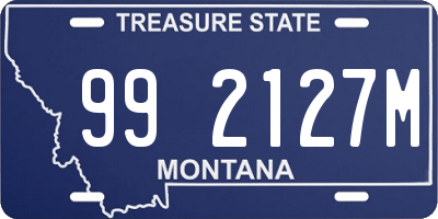 MT license plate 992127M