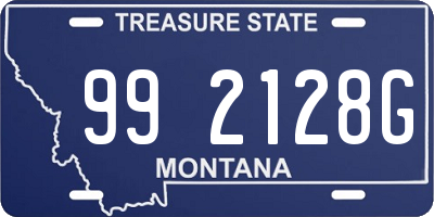 MT license plate 992128G