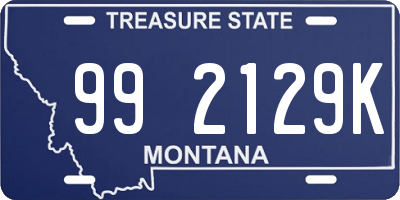 MT license plate 992129K