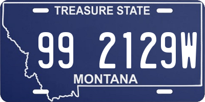 MT license plate 992129W