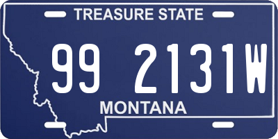 MT license plate 992131W