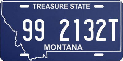 MT license plate 992132T