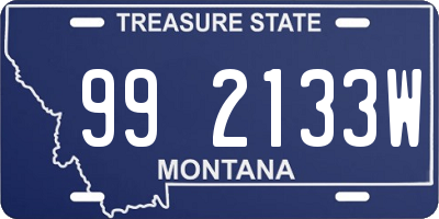 MT license plate 992133W