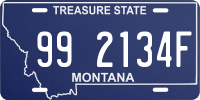 MT license plate 992134F