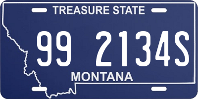 MT license plate 992134S