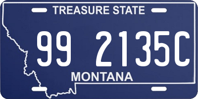 MT license plate 992135C