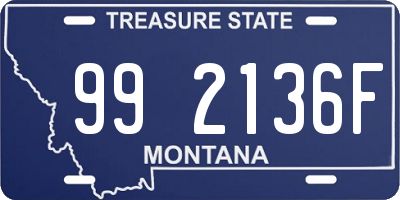 MT license plate 992136F