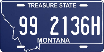 MT license plate 992136H