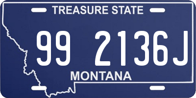 MT license plate 992136J