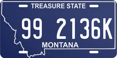 MT license plate 992136K