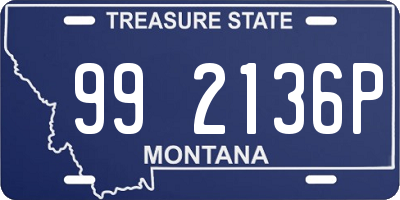 MT license plate 992136P