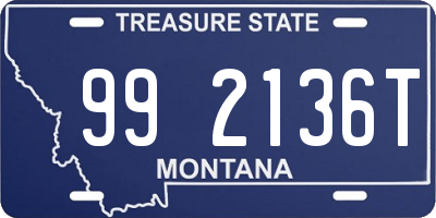 MT license plate 992136T