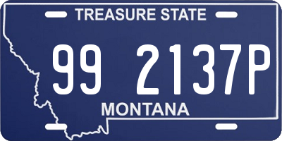 MT license plate 992137P