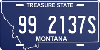 MT license plate 992137S