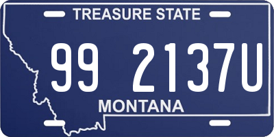 MT license plate 992137U