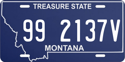 MT license plate 992137V