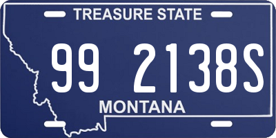 MT license plate 992138S