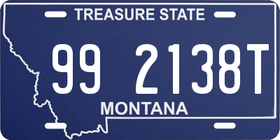 MT license plate 992138T