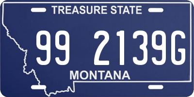 MT license plate 992139G