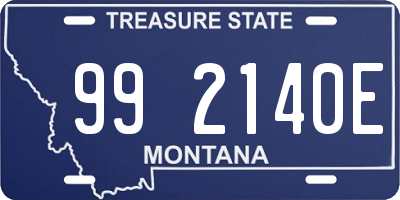 MT license plate 992140E