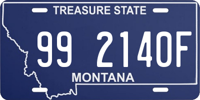 MT license plate 992140F