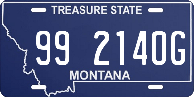 MT license plate 992140G