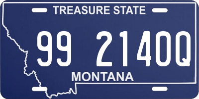 MT license plate 992140Q