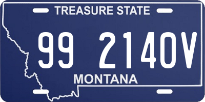 MT license plate 992140V