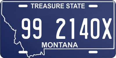 MT license plate 992140X