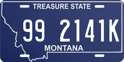 MT license plate 992141K