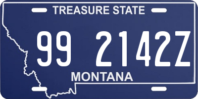 MT license plate 992142Z