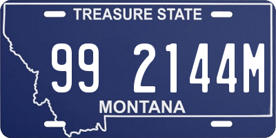 MT license plate 992144M