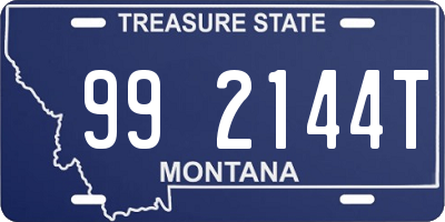 MT license plate 992144T