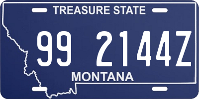 MT license plate 992144Z