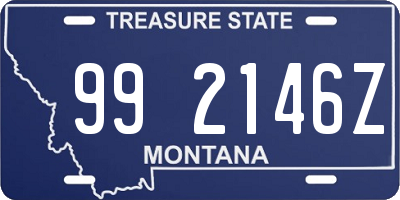 MT license plate 992146Z