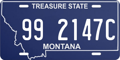 MT license plate 992147C