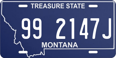 MT license plate 992147J