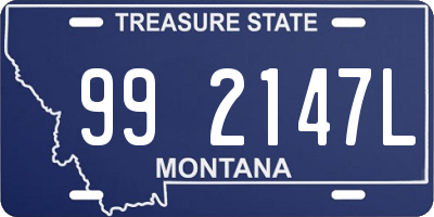 MT license plate 992147L