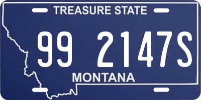 MT license plate 992147S