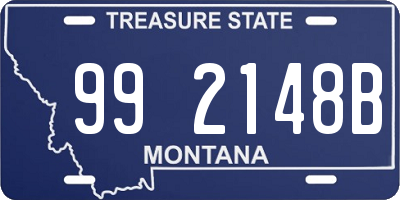 MT license plate 992148B