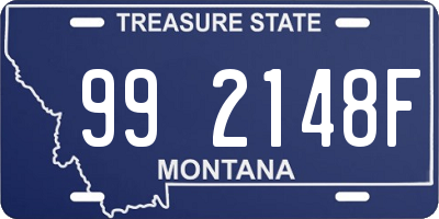 MT license plate 992148F