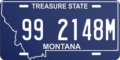 MT license plate 992148M