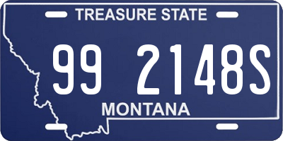 MT license plate 992148S