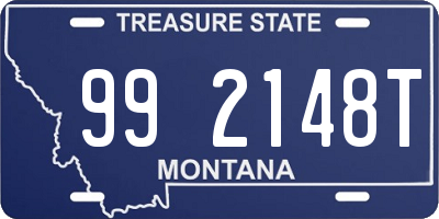 MT license plate 992148T