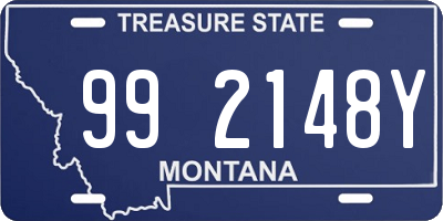 MT license plate 992148Y