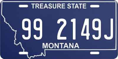 MT license plate 992149J